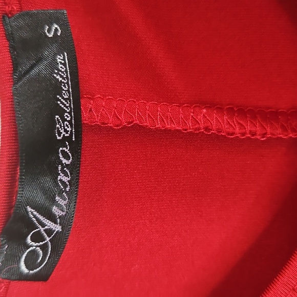 Auxo Red Jumper Harem Jumpsuit Short Sleeve One piece Loose Baggy Romper Sz S - Picture 2 of 7